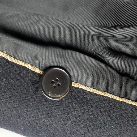 Zara Woman black double breasted buttoned pea coat on a size Medium - Picture 7 of 8